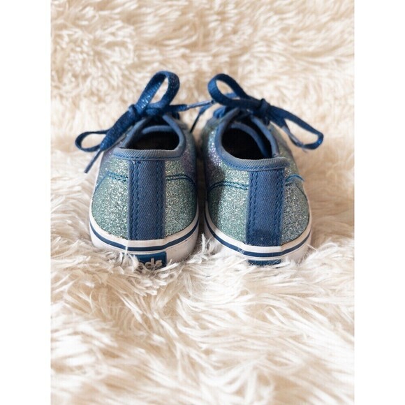 Keds Girls Double Up Sugar Dip Sneakers Blue & Purple Glitter Lace Up size 1.5 - Picture 4 of 7